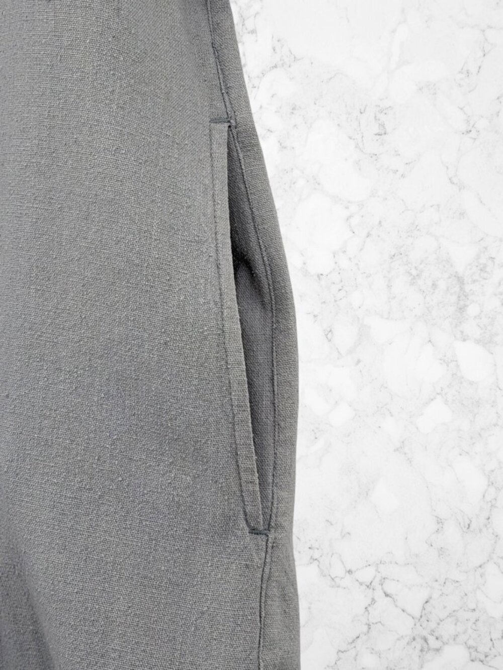 Billy Reid Silk Fishbone Stitch Midi Dress Grey M - Picture 4 of 6